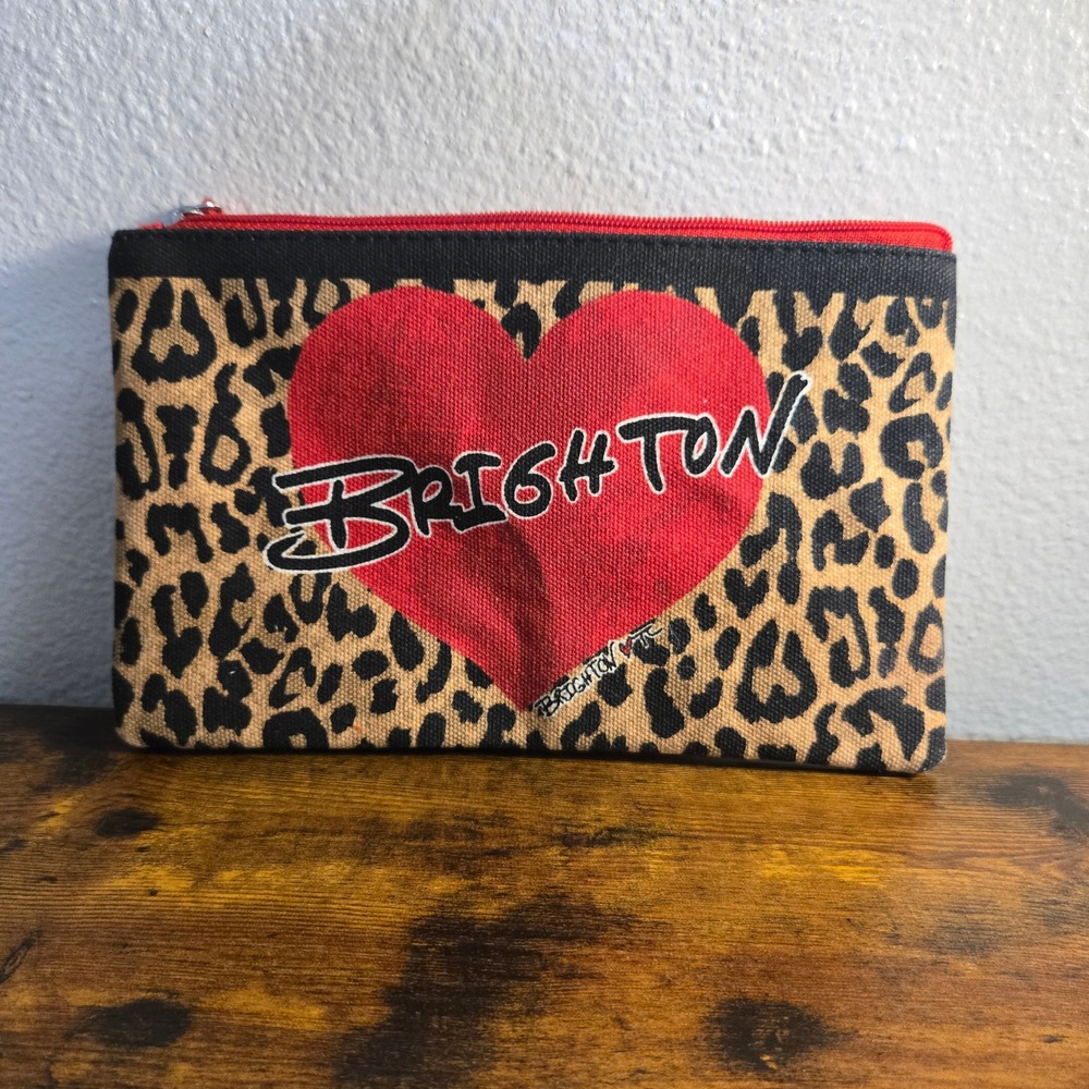 Brighton Pouch Women OS Brown Leopard Excellent Heart 2020 Zip Cosmetic Bag
